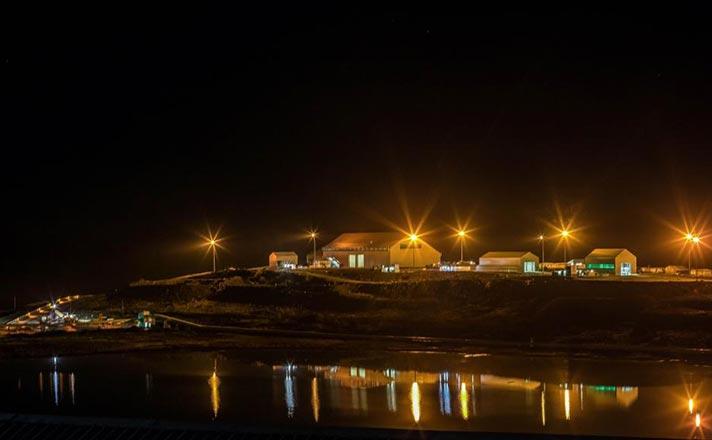 Letseng Mining Complex at night